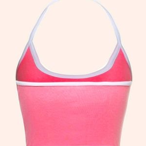 BLUSHMARK PINK CROPPED ALEXANDRIA HALTER TOP!